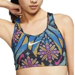 Nike Women's Multi-Color Printed Medium Support Sports Bra